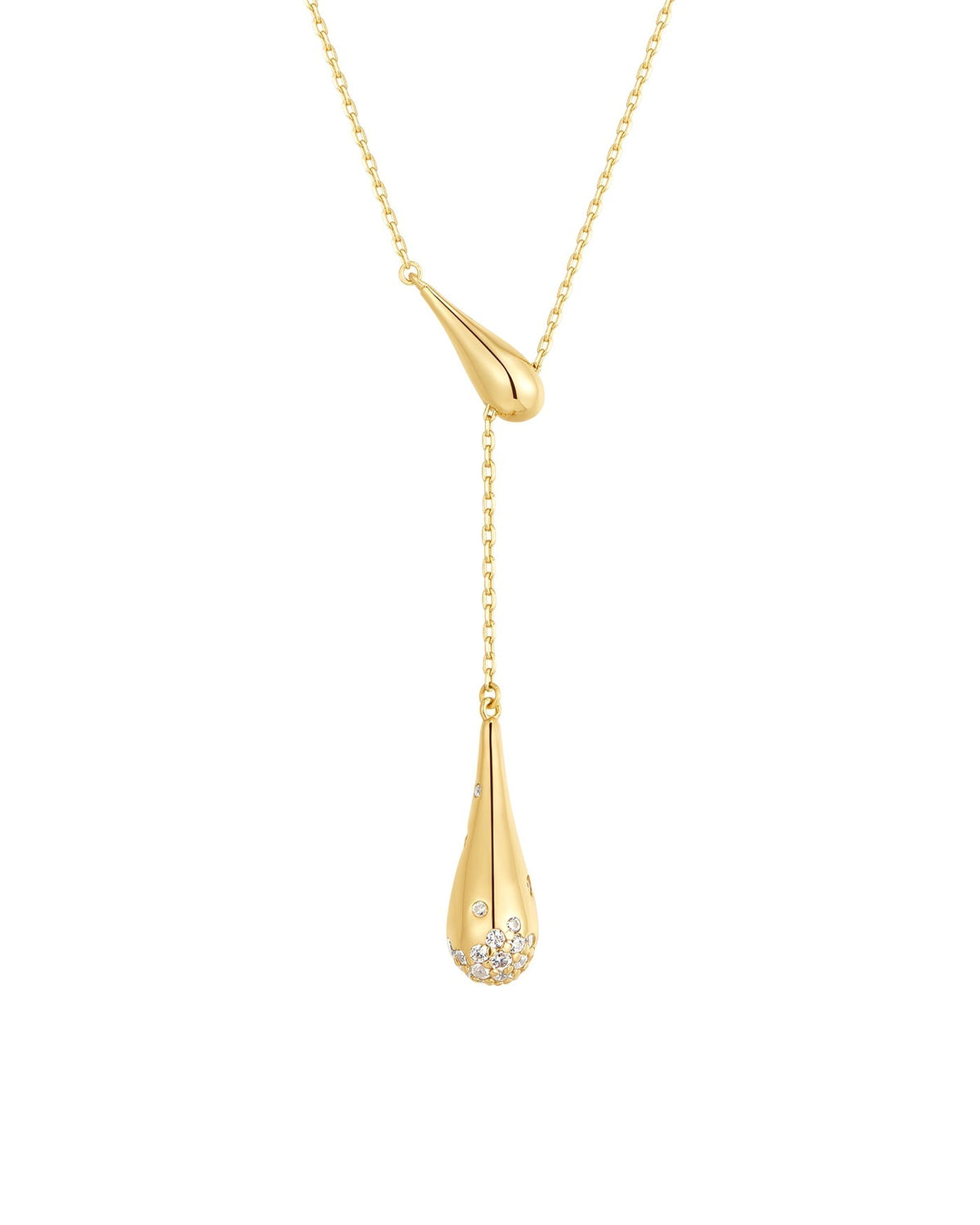 Ania Haie Gold Single-Slide Teardrop Necklace N078-04G N078-04G front packshot