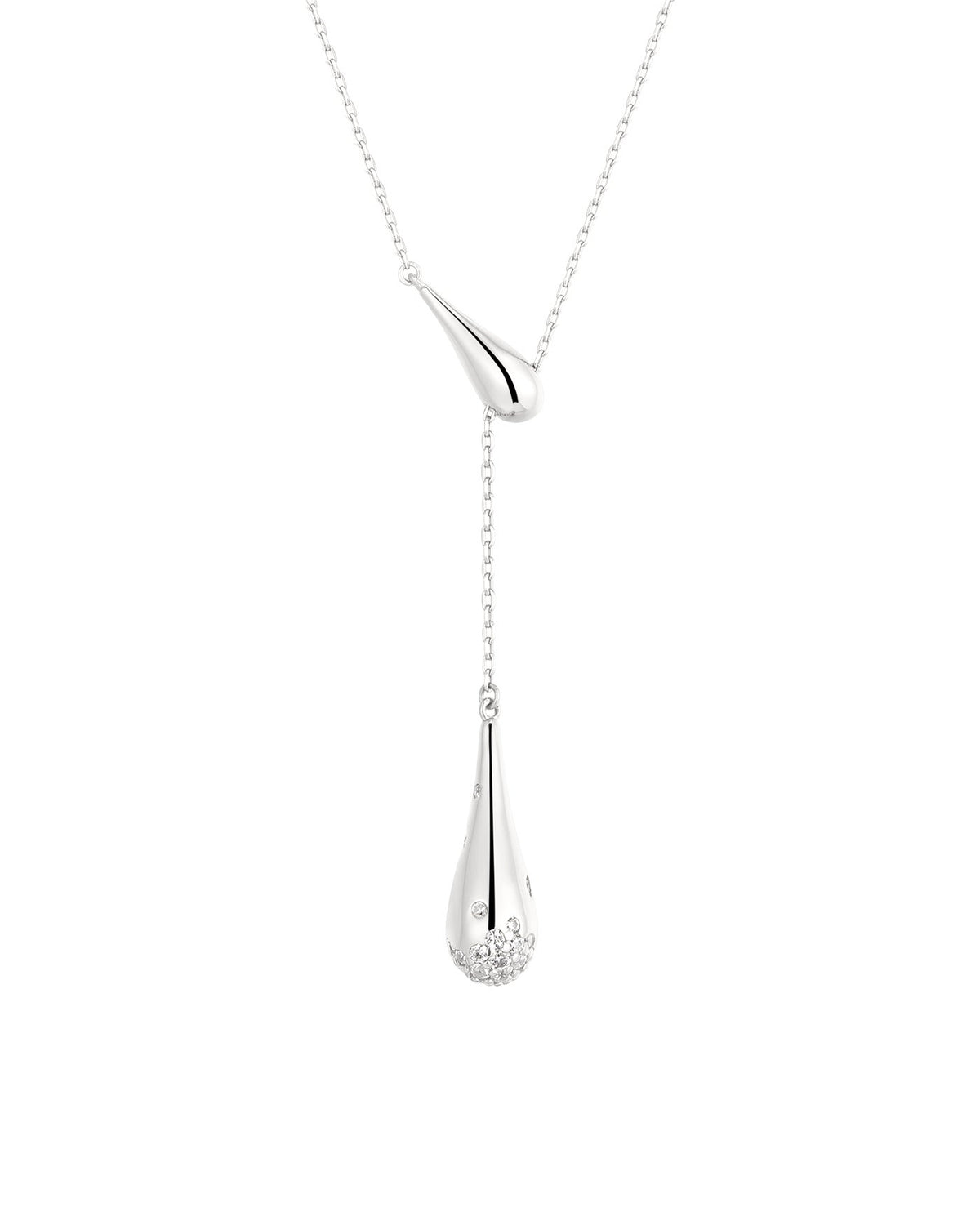 Ania Haie Silver Single-Slide Teardrop Necklace N078-04H N078-04H front packshot