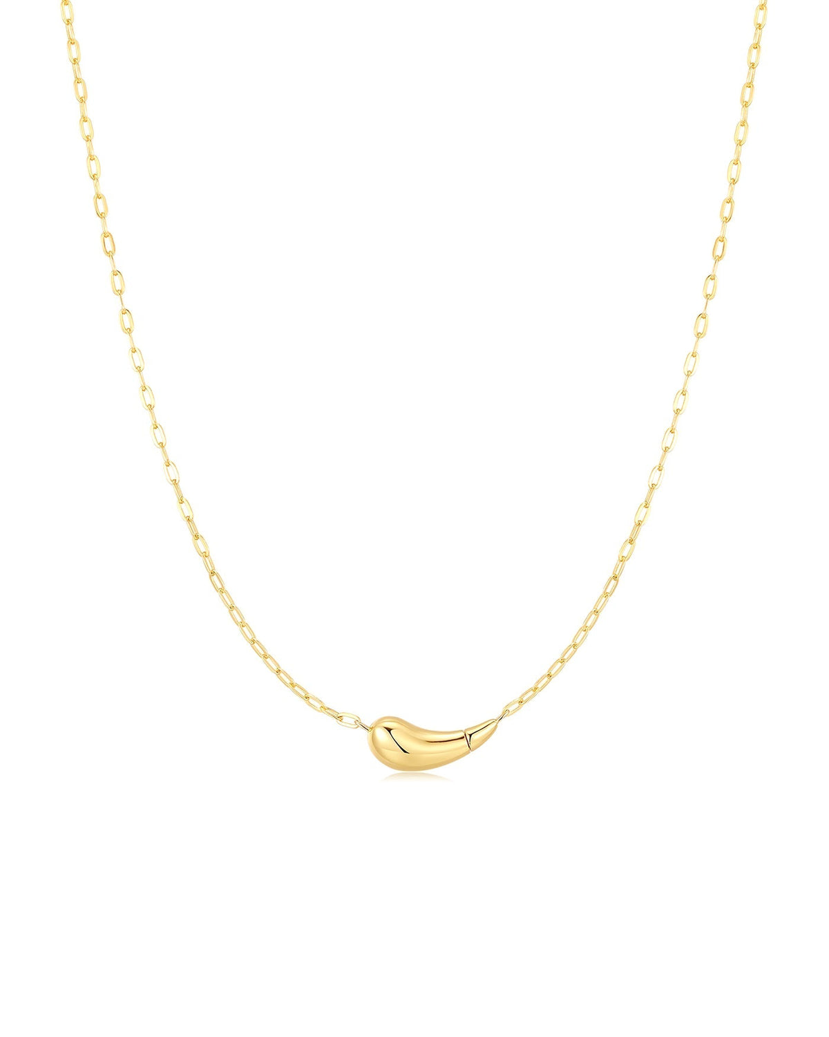 Ania Haie Gold Curved Teardrop Necklace N078-06G N078-06G front packshot