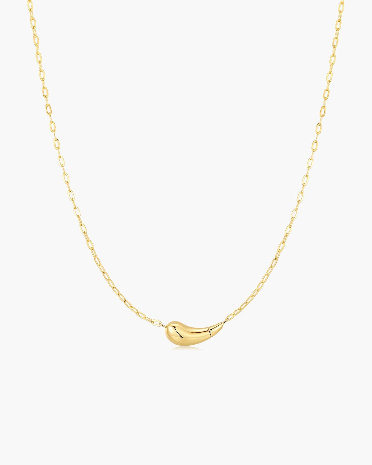 Ania Haie Gold Curved Teardrop Necklace N078-06G N078-06G front packshot