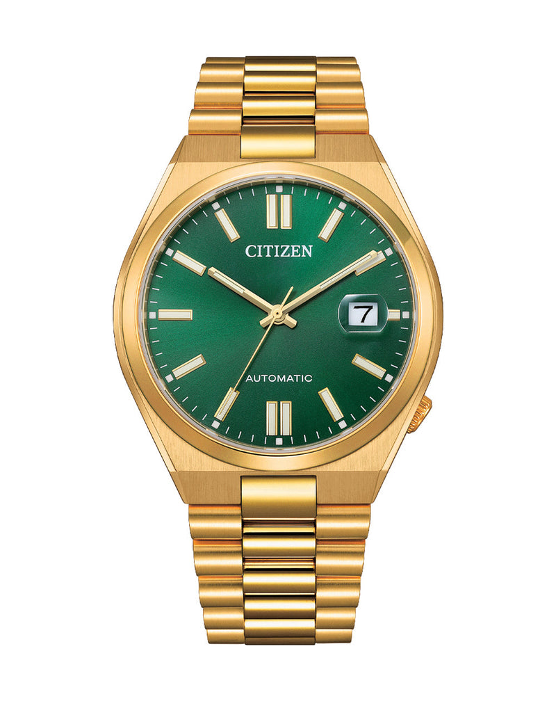 Citizen Tsuyosa Automatic Gold Stainless Steel Green Dial Watch NJ0152-51X