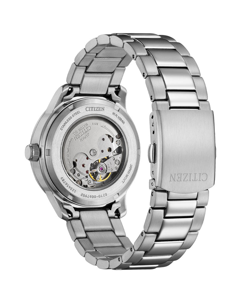 Citizen Automatic Silver Stainless Steel White Dial Watch NJ0191-83A