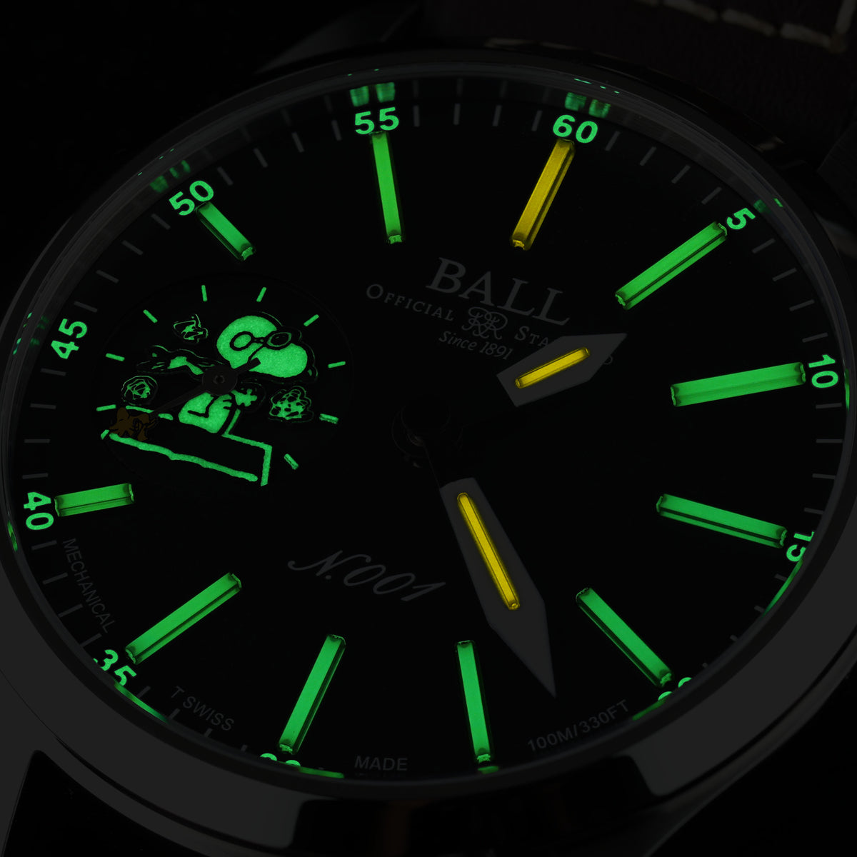 Ball Engineer Master II Snoopy Flying Ace Leather NM2638C-L2J-BK