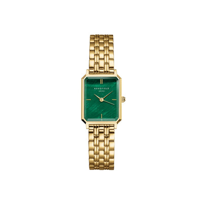 Rosefield Octagon XS Emerald Steel Gold Watch OEGSG-O79