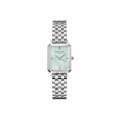 Rosefield Octagon XS Green MOP Steel Silver Watch OGGSS-O72