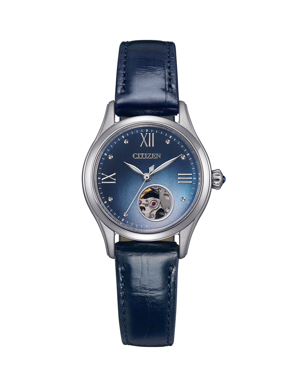 Citizen Automatic Blue Dial Leather Strap Watch PR1041-18N