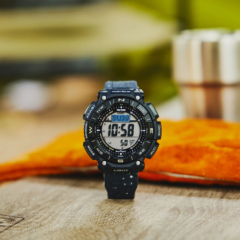 Casio PRO TREK Explorer Edition with Dual-Layer LCD and Reused Resin Band PRG340SC-2D