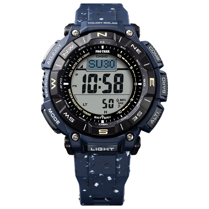 Casio PRO TREK Explorer Edition with Dual-Layer LCD and Reused Resin Band PRG340SC-2D