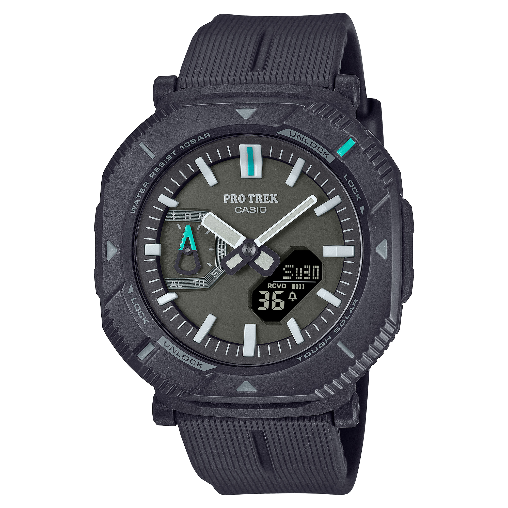 Casio Protrek DUO Solar Black Resin Band Watch PRJB001-1D