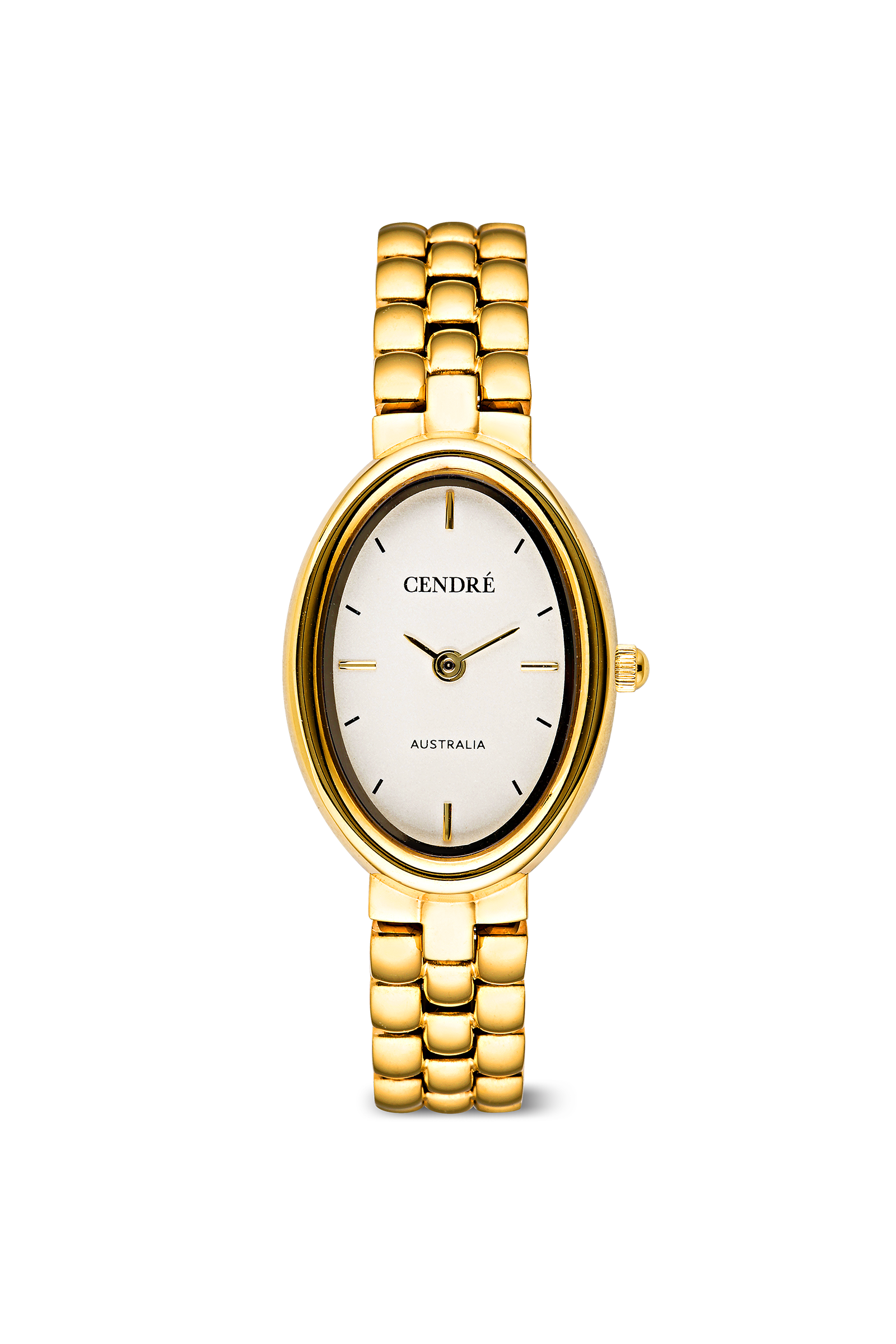 Cendré Phoebe Gold Dial 18K Gold Women's Watch — front