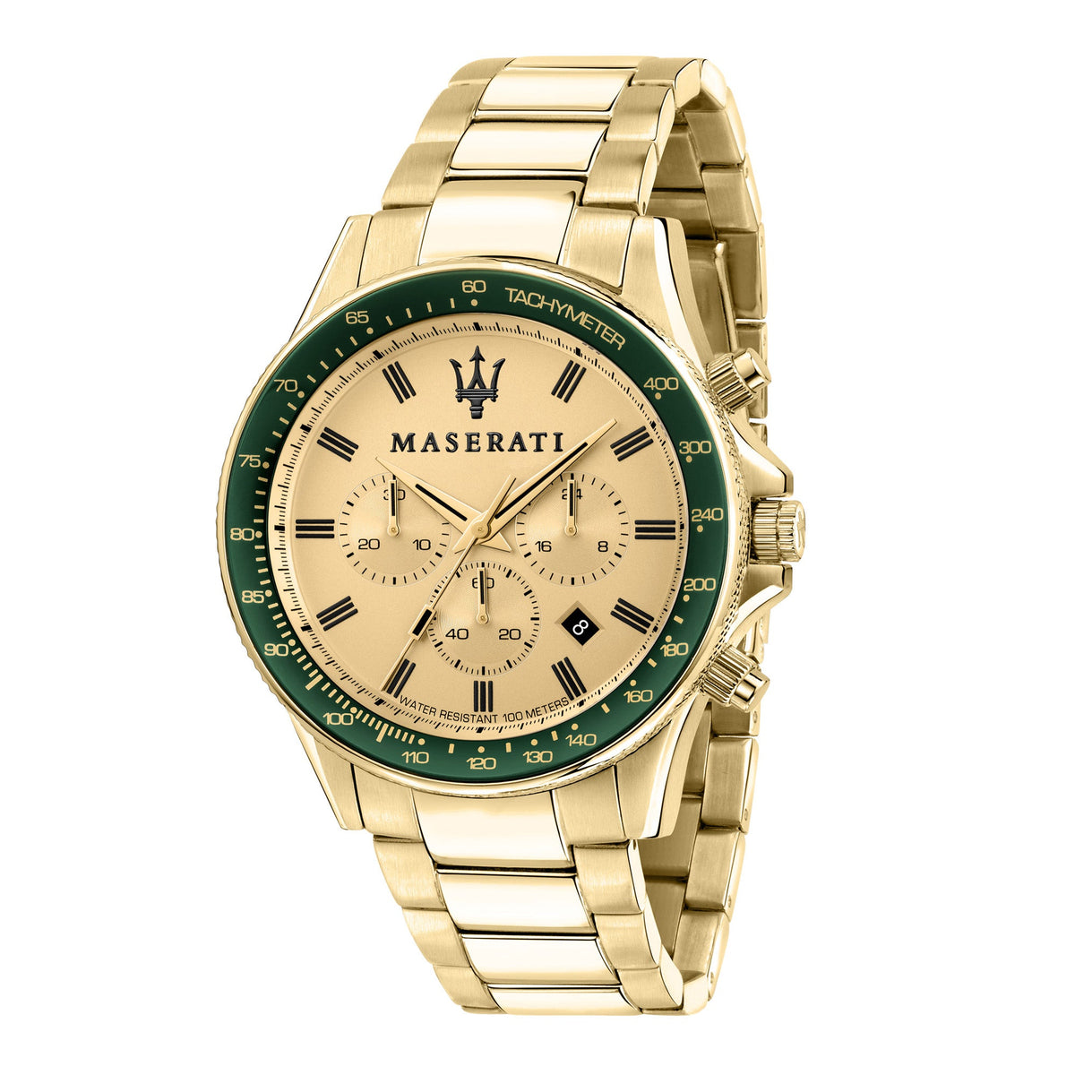 Maserati Stile Gold Dial 45mm Chronograph