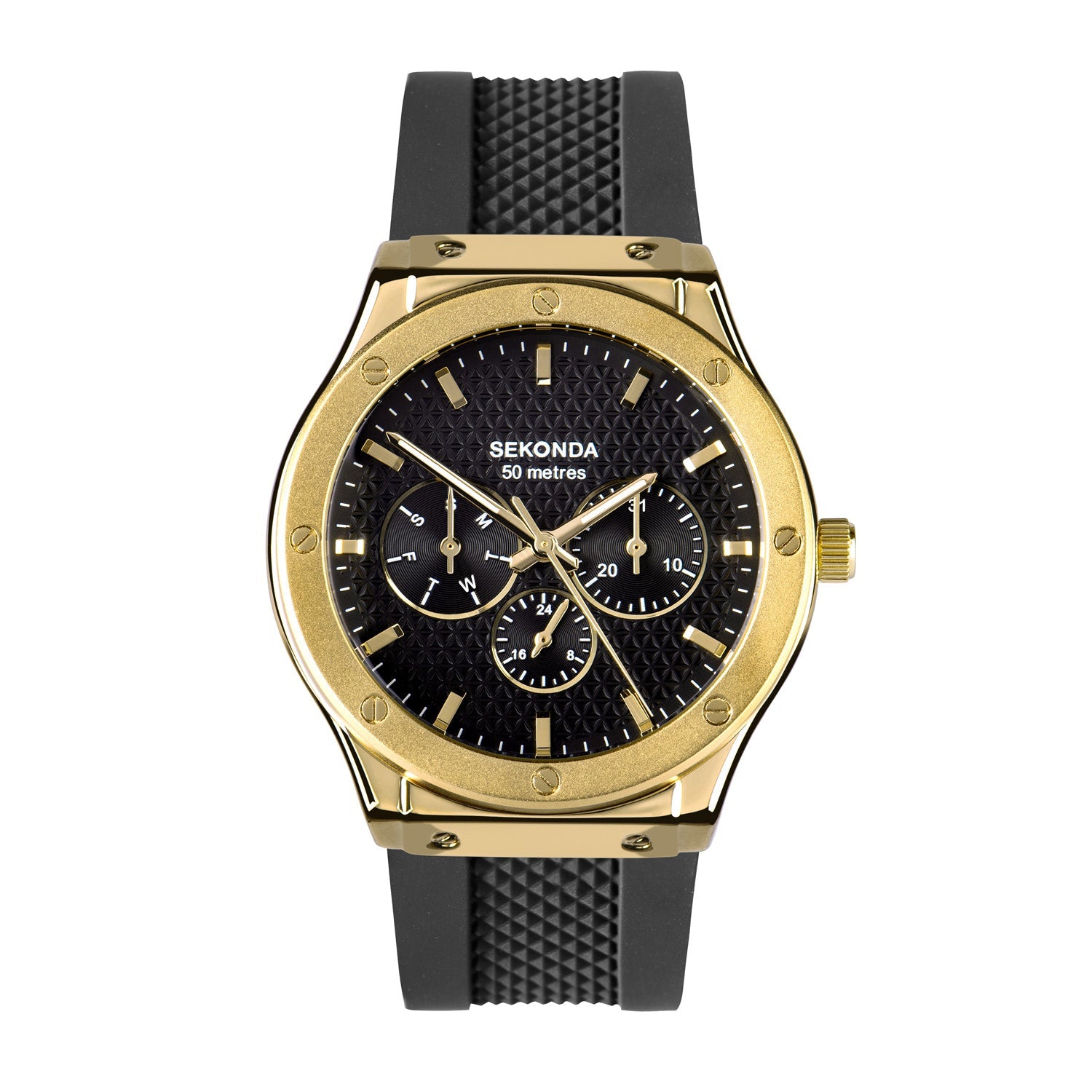 Sekonda Titan 42mm Mens Watch Modern Stainless Steel Black Band