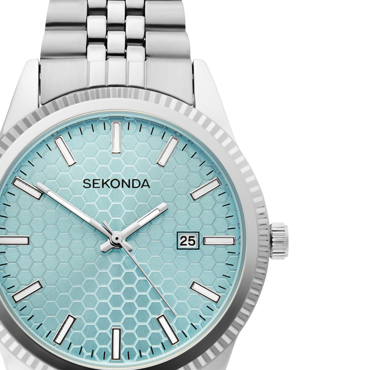 Sekonda King Light Blue Dial Silver Steel Mens Watch SK30347 view 5
