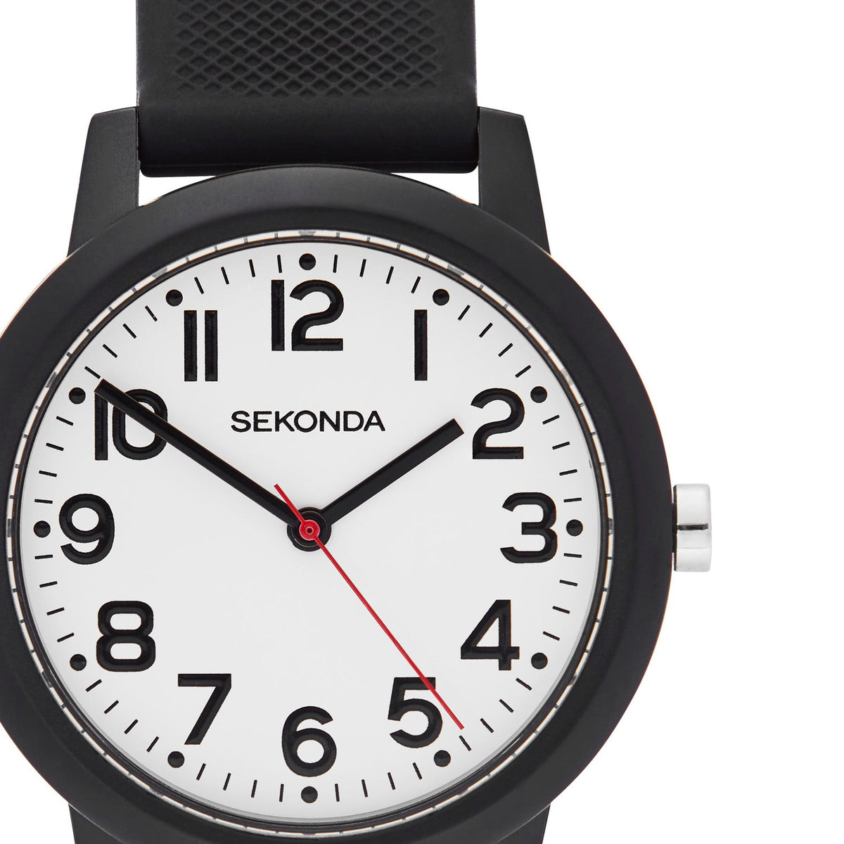 Sekonda Nova White Dial Black Silicone Unisex Watch SK40798 view 5