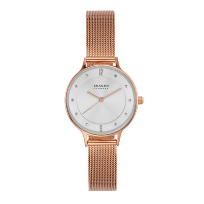 Skagen Anita Rose Gold Women's Watch with White Dial SKW2151