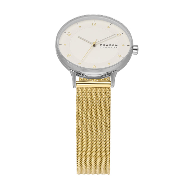 Skagen Riis Minimalist Gold Stainless Steel Mesh Watch SKW3092