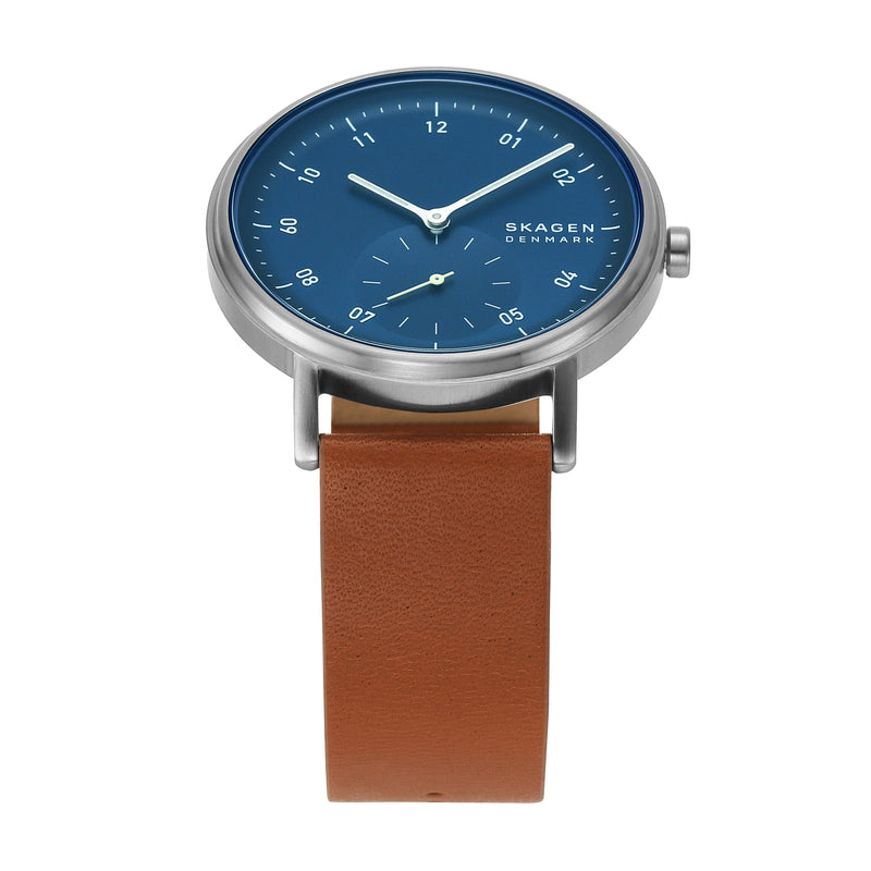 Skagen Kuppel Stylish Leather Strap Watch SKW6888