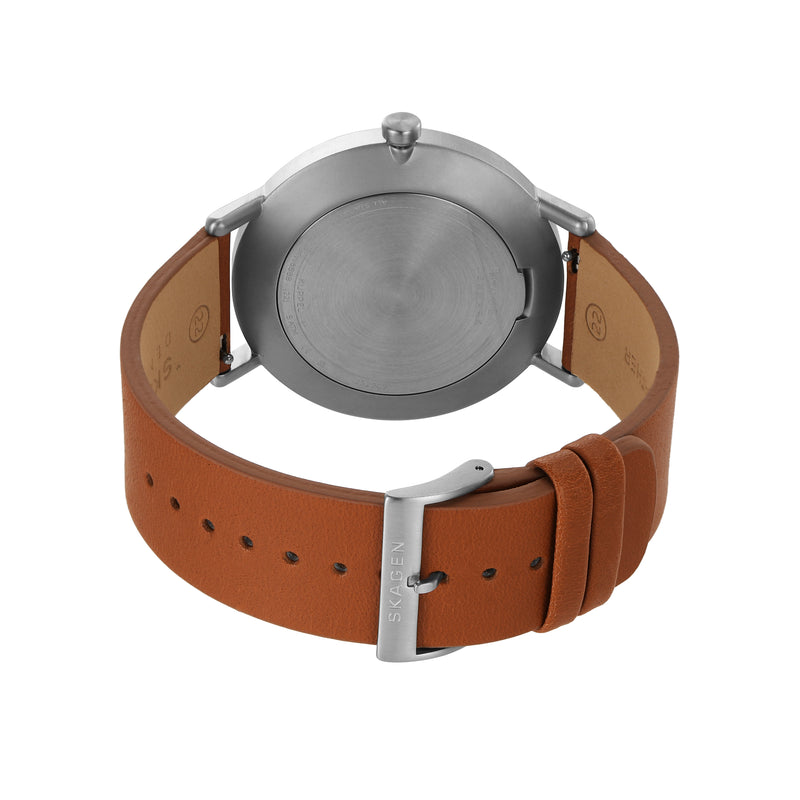 Skagen Kuppel Stylish Leather Strap Watch SKW6888