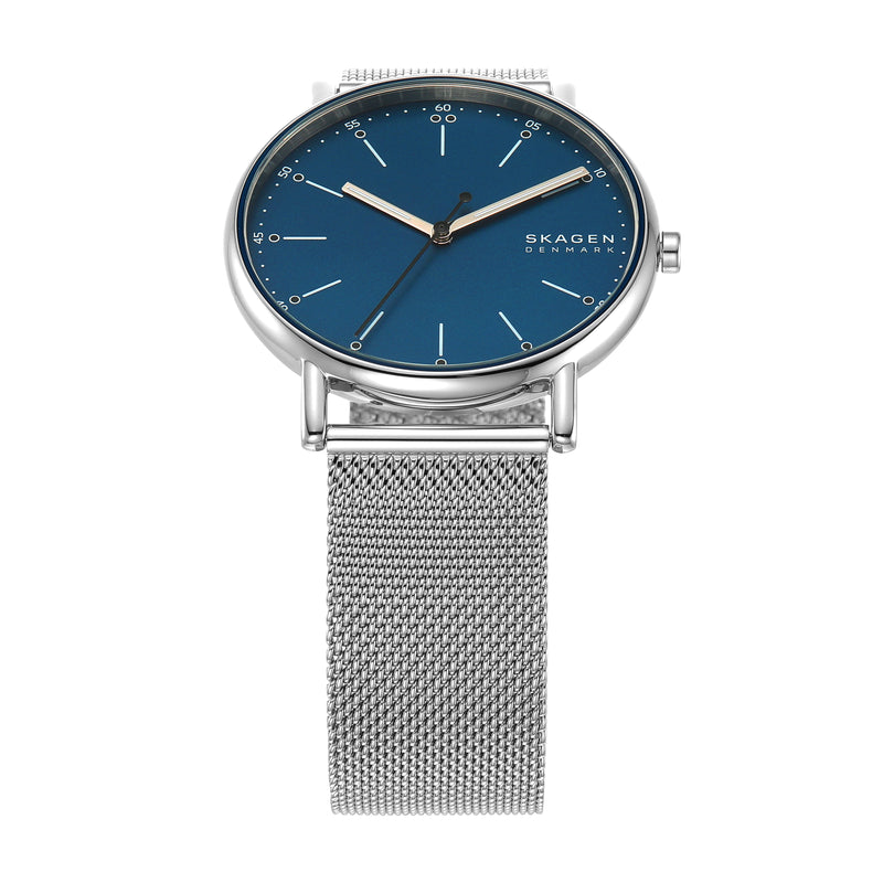 Skagen Signatur Silver Stainless Steel Mesh Watch with Three-Hand Movement - SKW6904