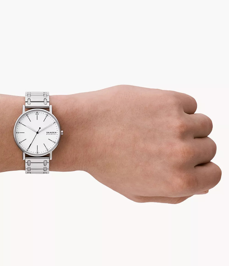 Skagen Signatur Classic Silver Watch with Three-Hand - SKU SKW6912