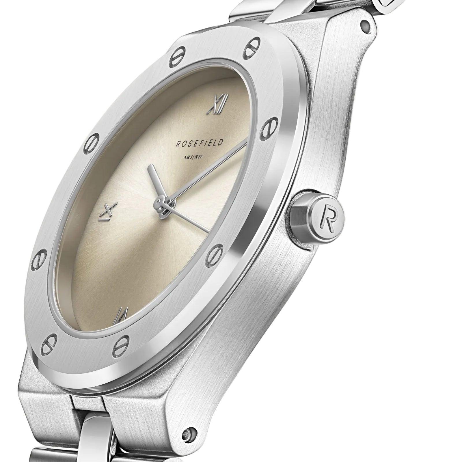 Rosefield Rose Silver Champagne Dial Women's Watch SPCSSS-SP03