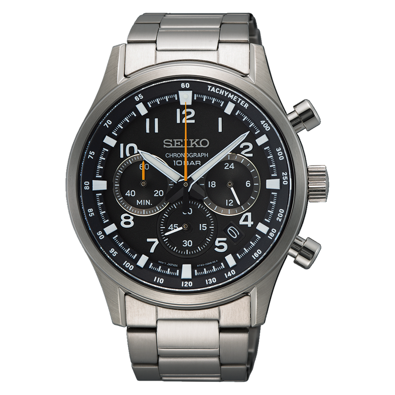 Seiko Conceptual Series Black Dial Stainless Steel Watch SSB447P
