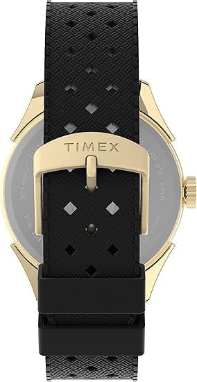 Timex UFC Athena 42mm Black Gold-Tone Silicone Men's Watch TW2V56000 - Back View
