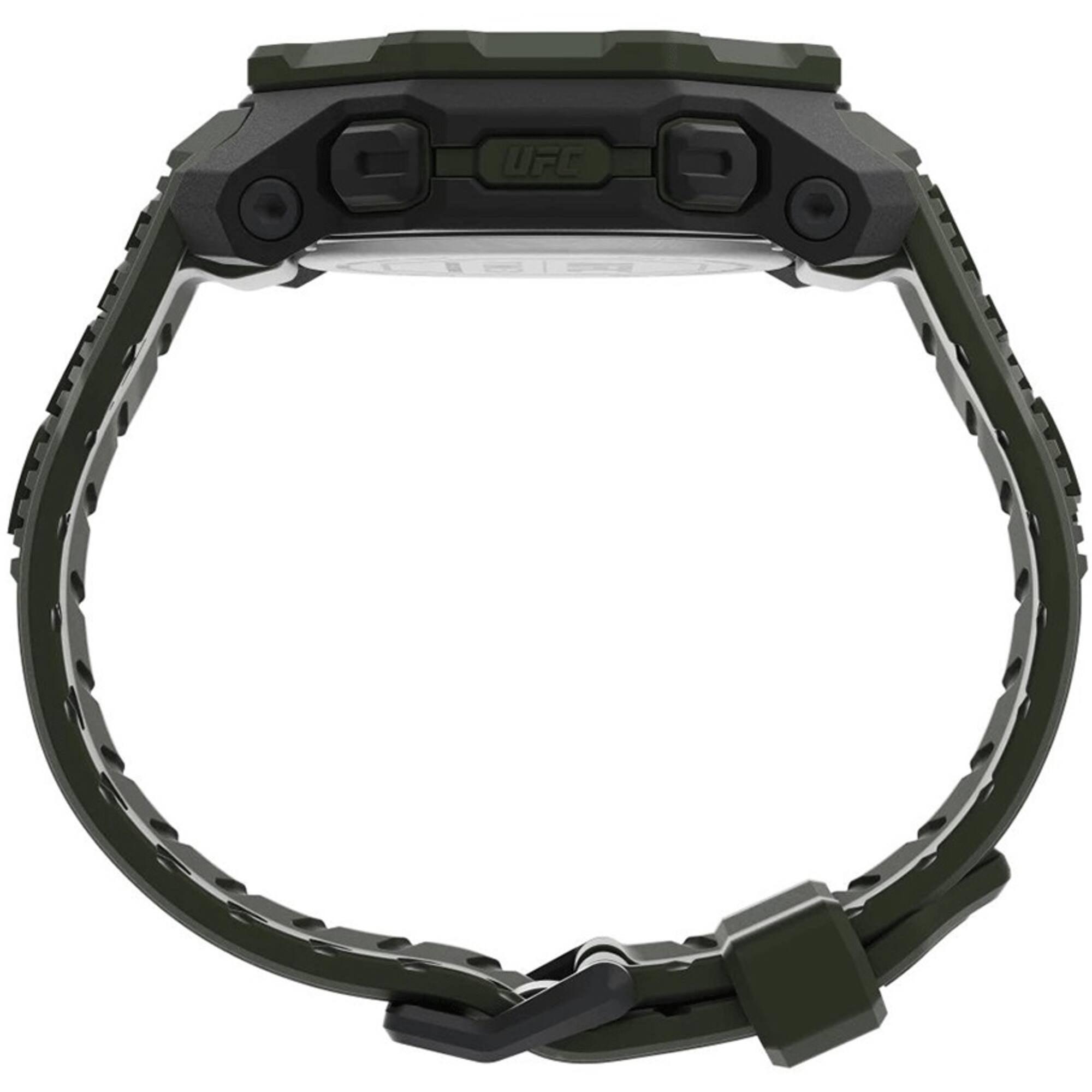 Timex UFC Knockout 48mm Green PU Men's Digital Watch TW2V88300 - Side View
