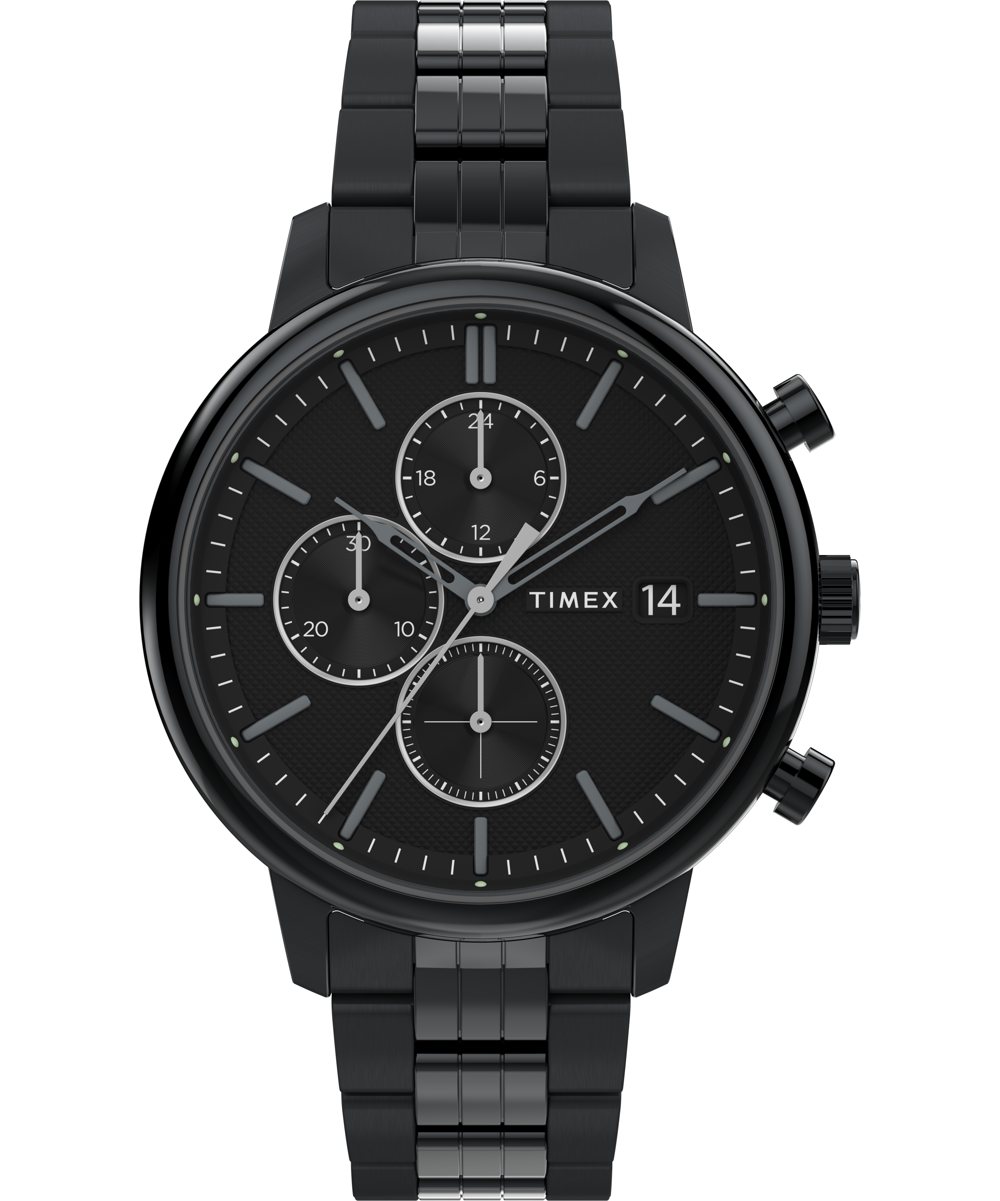 Timex Chicago 45mm Stainless Steel Black Dial Watch TW2W13400