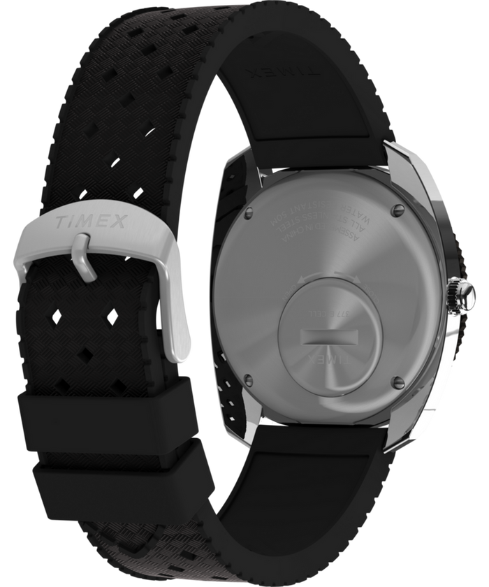 Q Timex Reissue 1971 Velocity Rubber Strap Watch TW2W22400