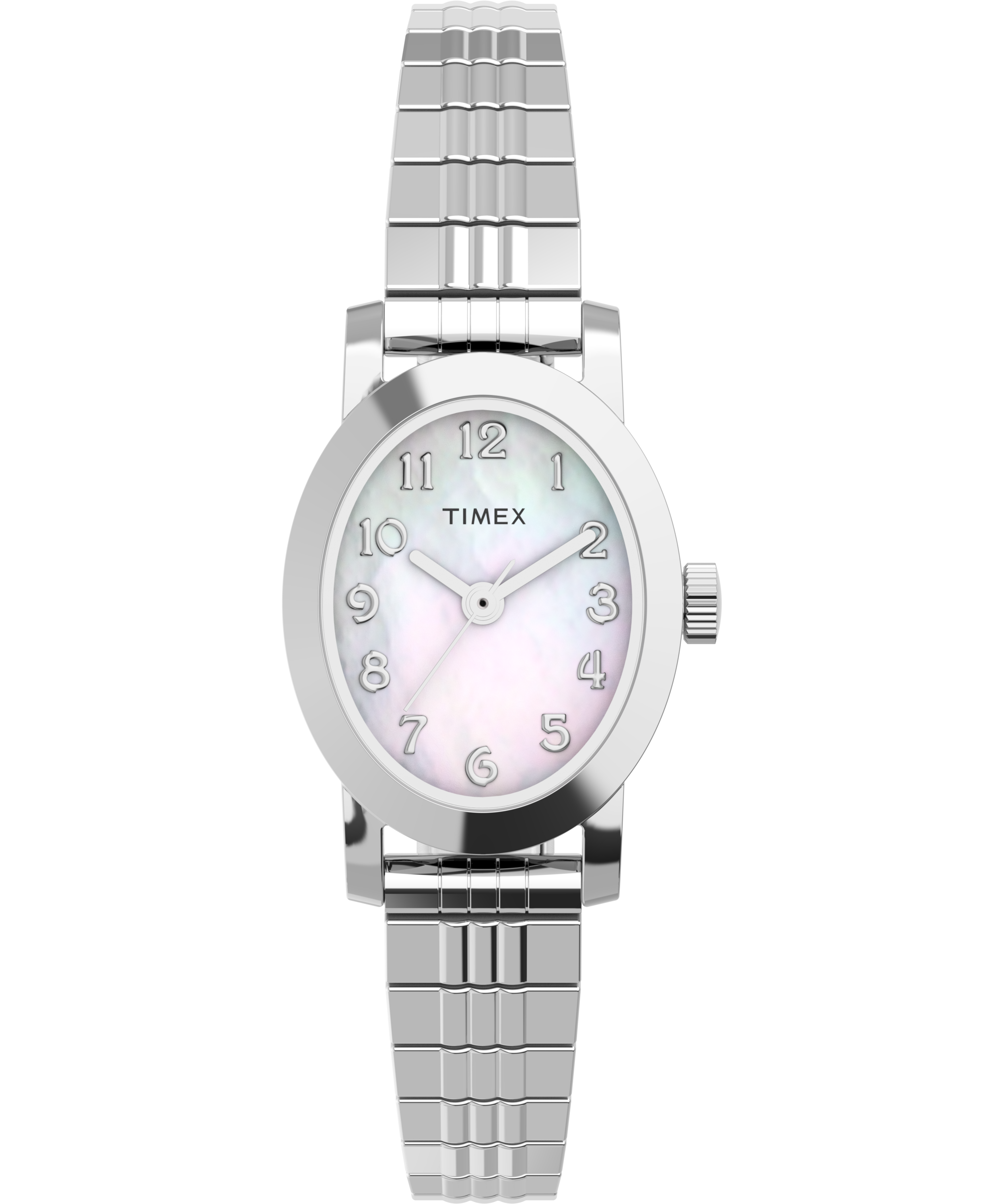Timex Cavatina Silver Case and Band Mother Of Pearl Dial Women's Watch TW2W70200