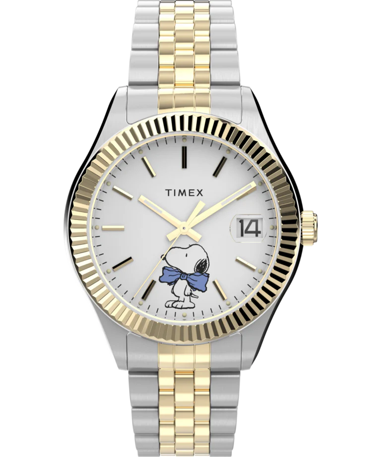 Timex x Peanuts® Legacy Bowtie Two Tone Stainless Steel Watch TW2Y11100