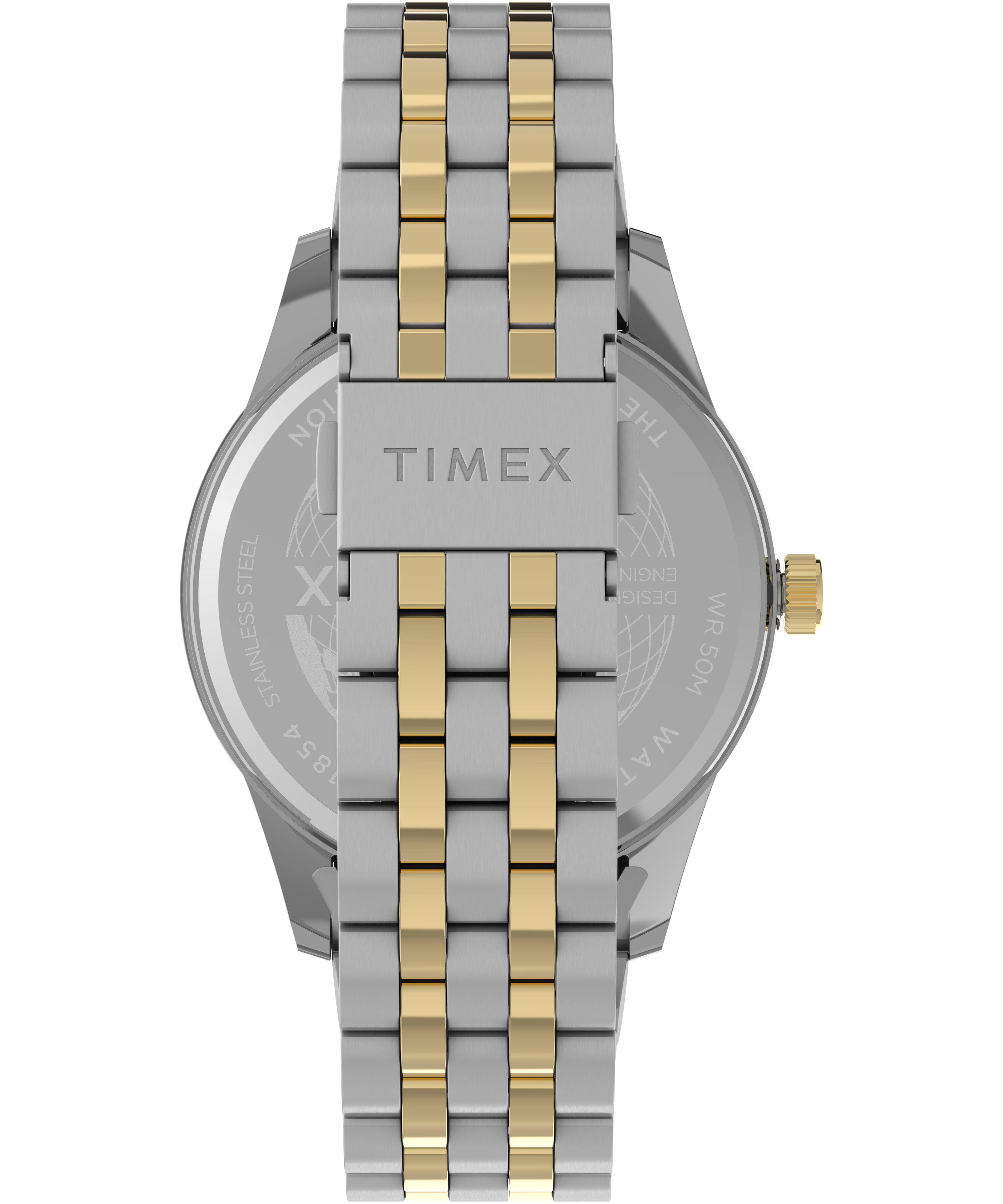 Timex Chicago Green Dial Two Toned Stainless Steel Band Watch TW2Y21400