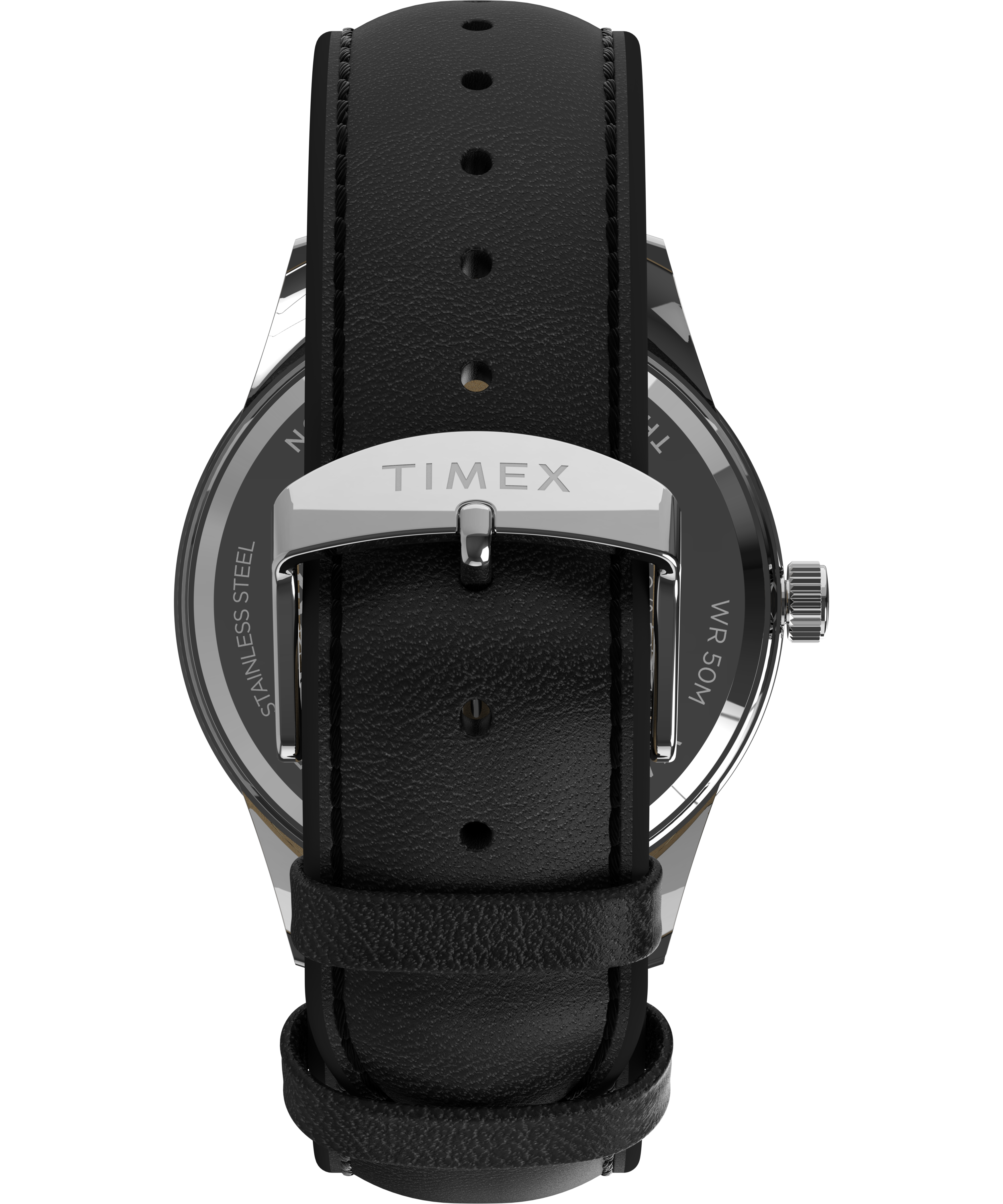 Timex Chicago Black Dial and Leather Band Watch TW2Y21600