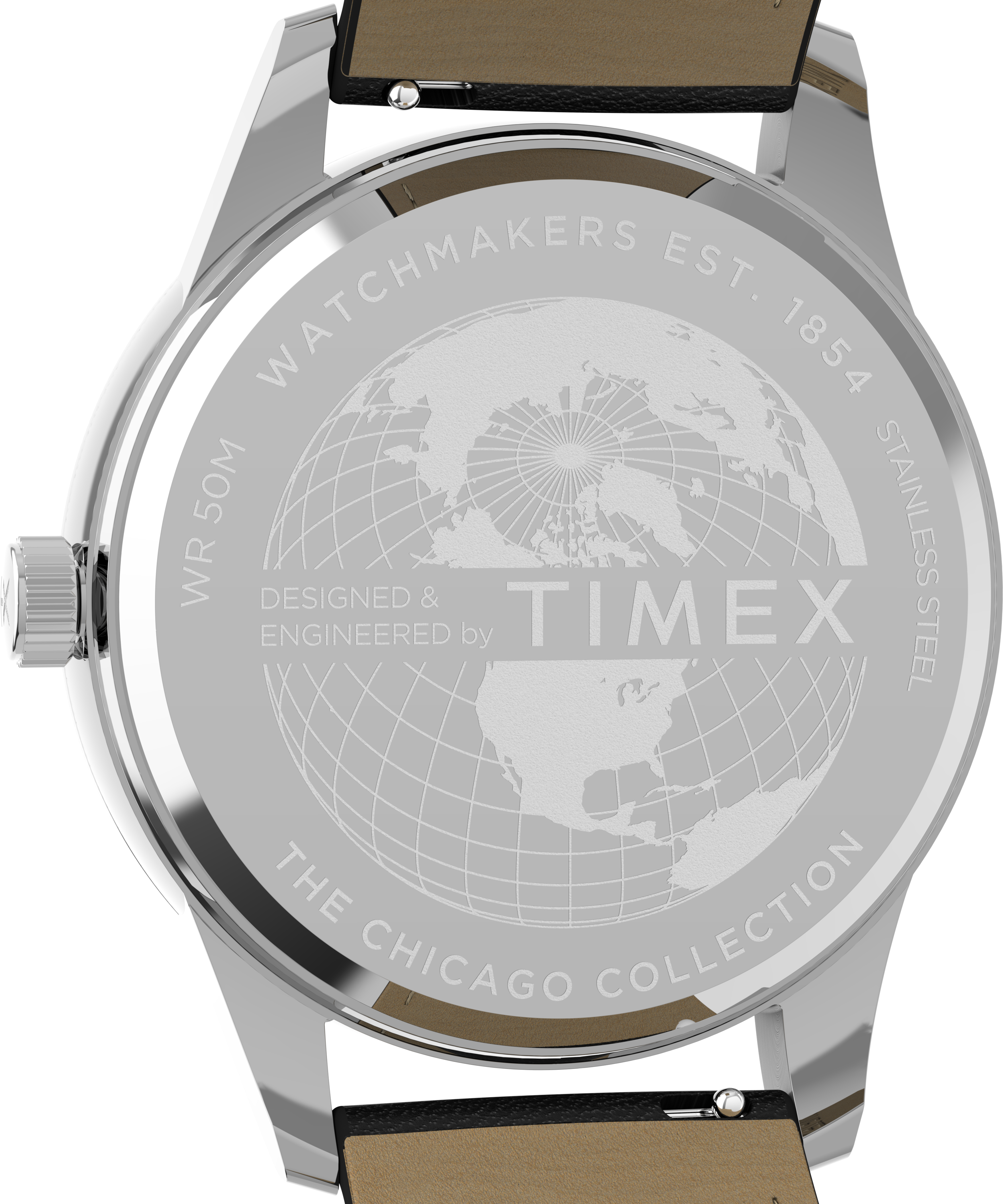 Timex Chicago Black Dial and Leather Band Watch TW2Y21600