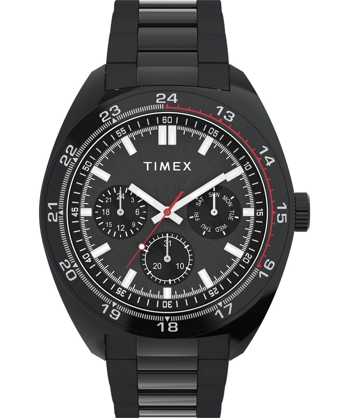 Timex Weston Black Dial Black Stainless Steel Bracelet Men's Watch TW2Y22800