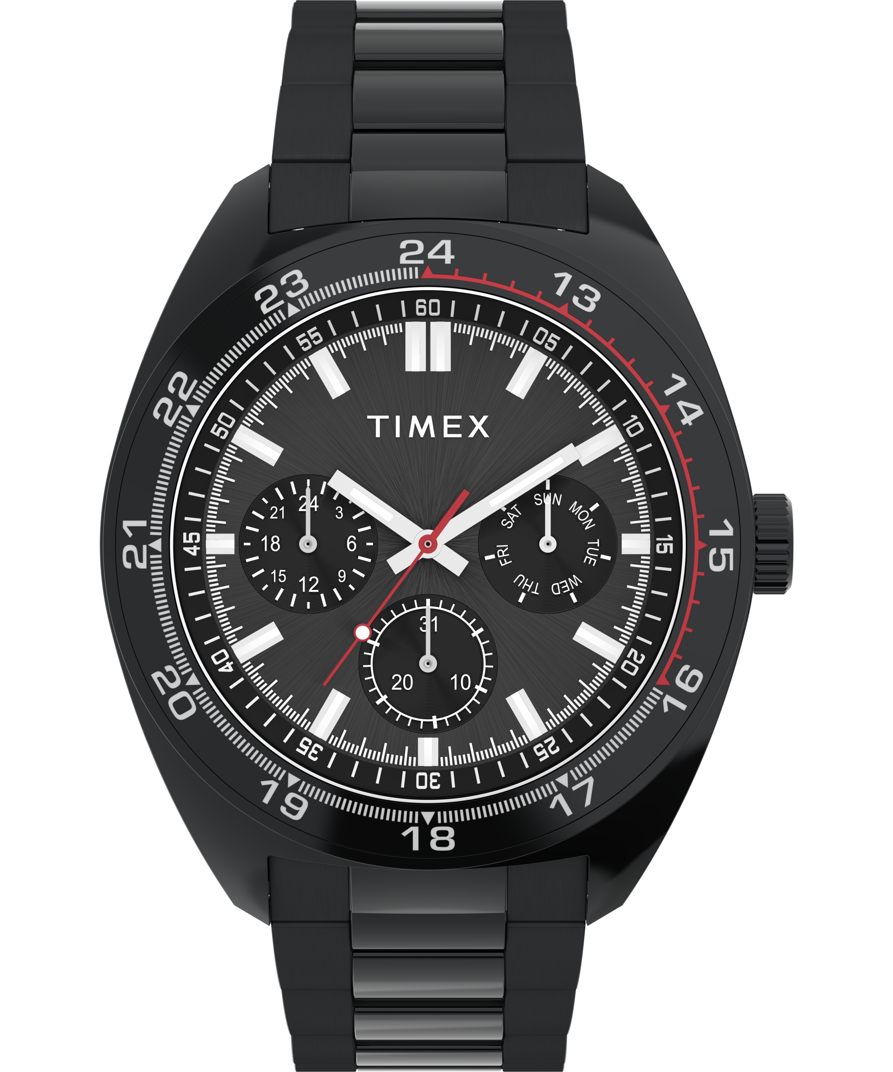 Timex Weston Black Dial Black Stainless Steel Bracelet Men's Watch TW2Y22800