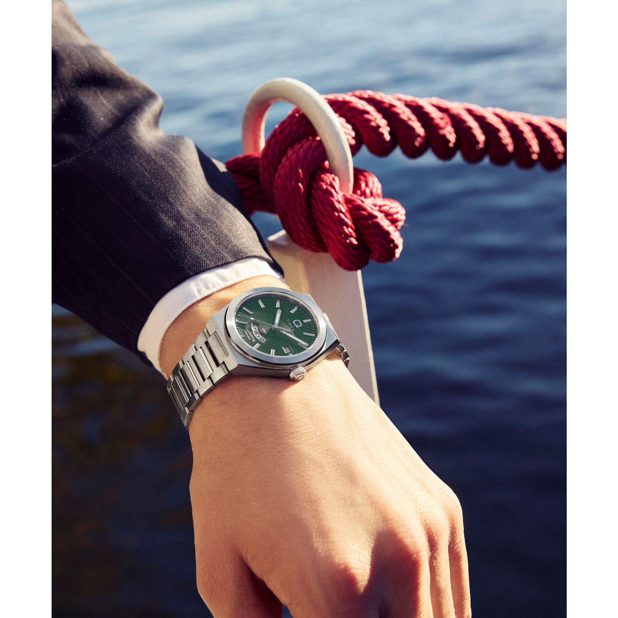 Timex Continental GMT Green Dial Men's Watch TW2Y24800