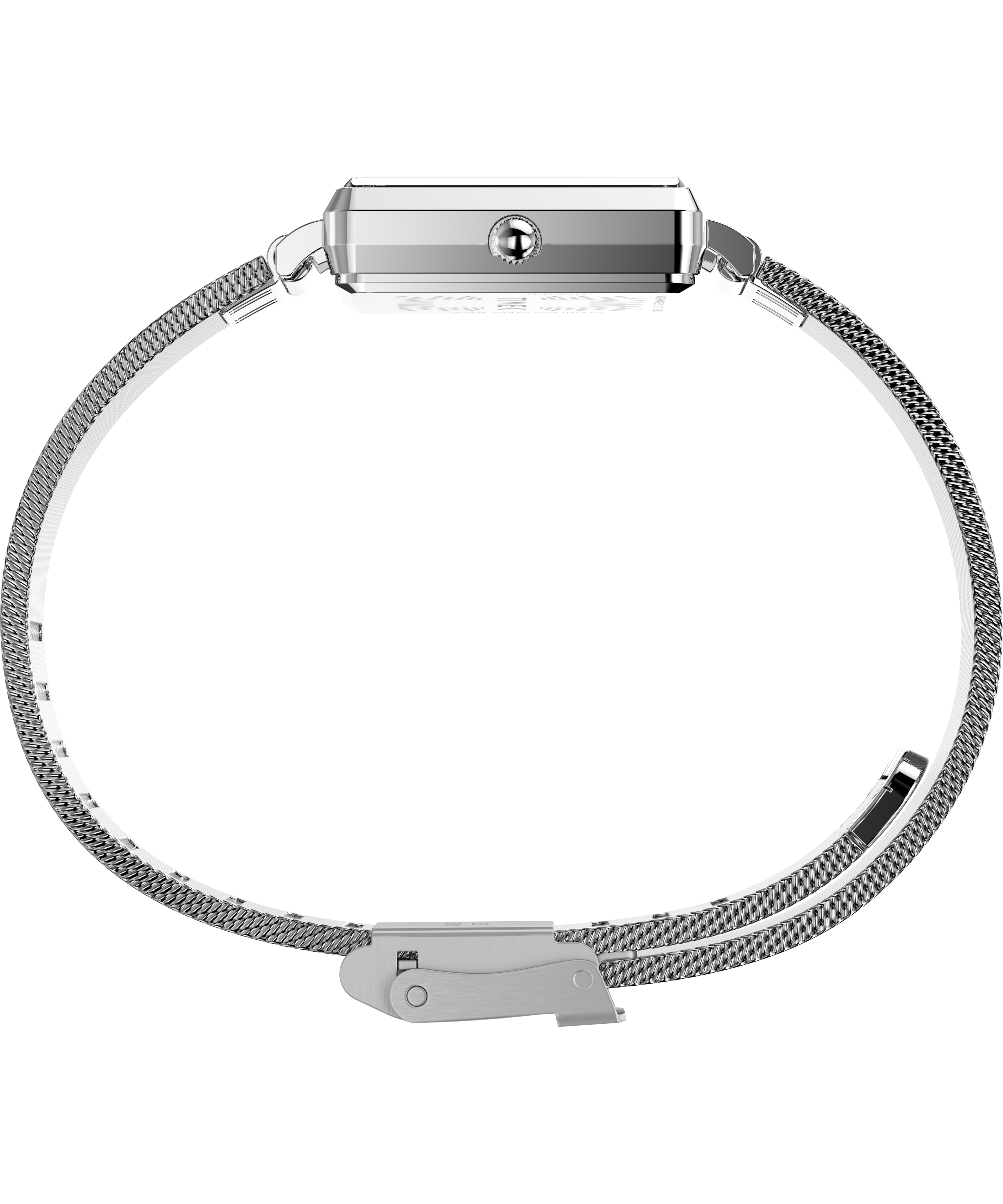 Timex Transcend Rectangular 22mm White Dial Stainless Steel Watch TW2Y26300