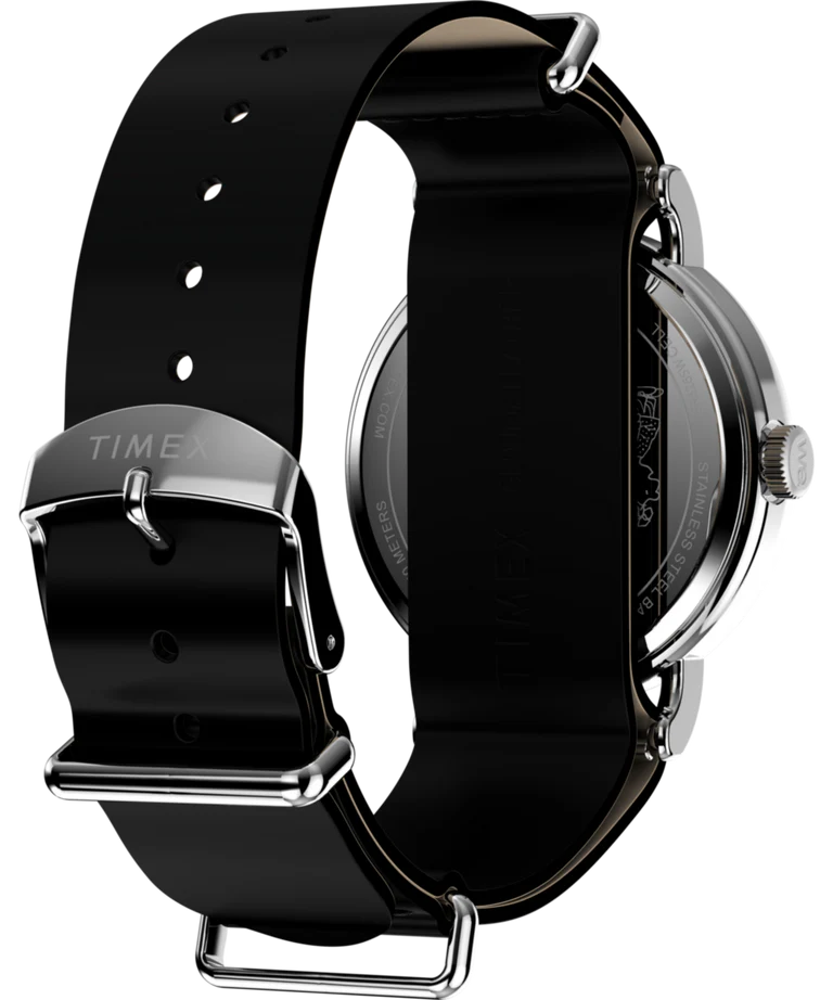 Timex x Peanuts® Weekender Black Leather Band with Snoopy Hands TW2Y60900