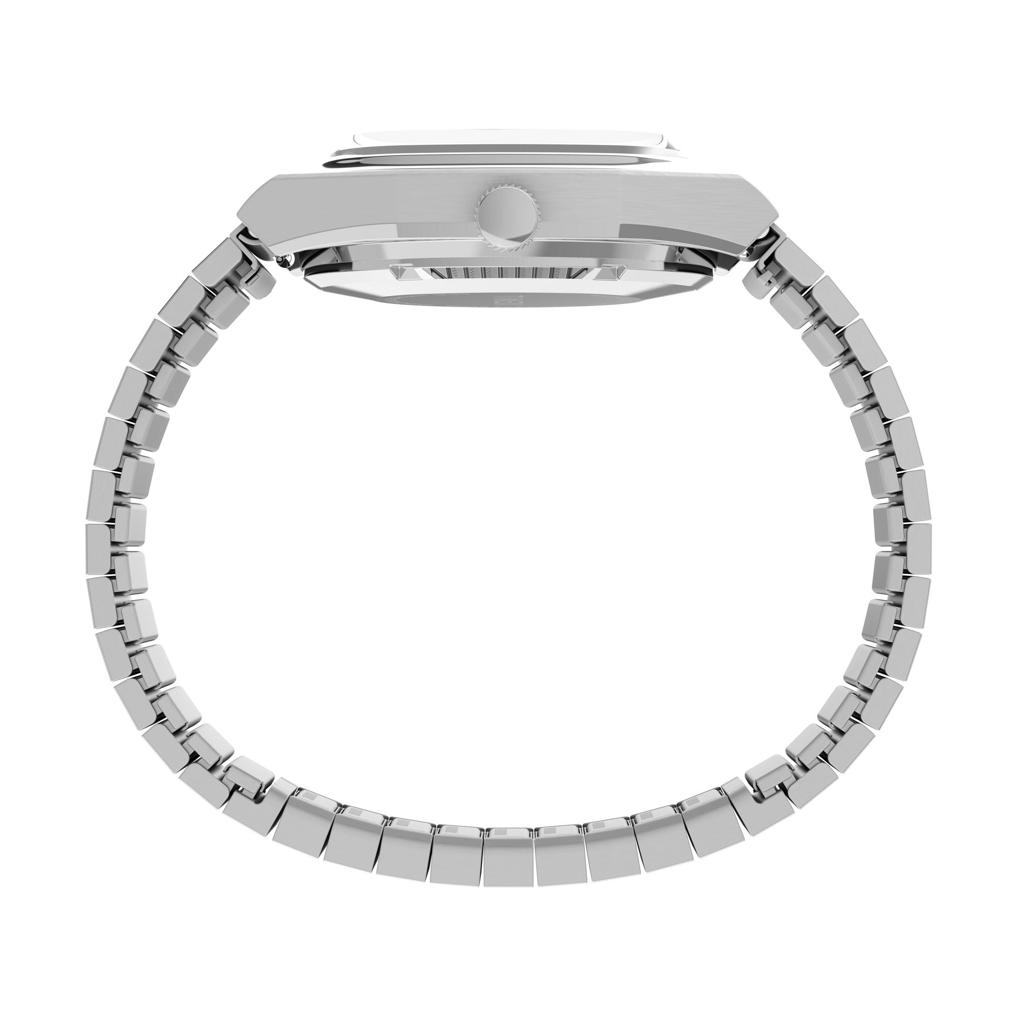 Timex E-Line Automatic 1983 Reissue Ice Blue Stainless Steel Band Watch TW2Y66700