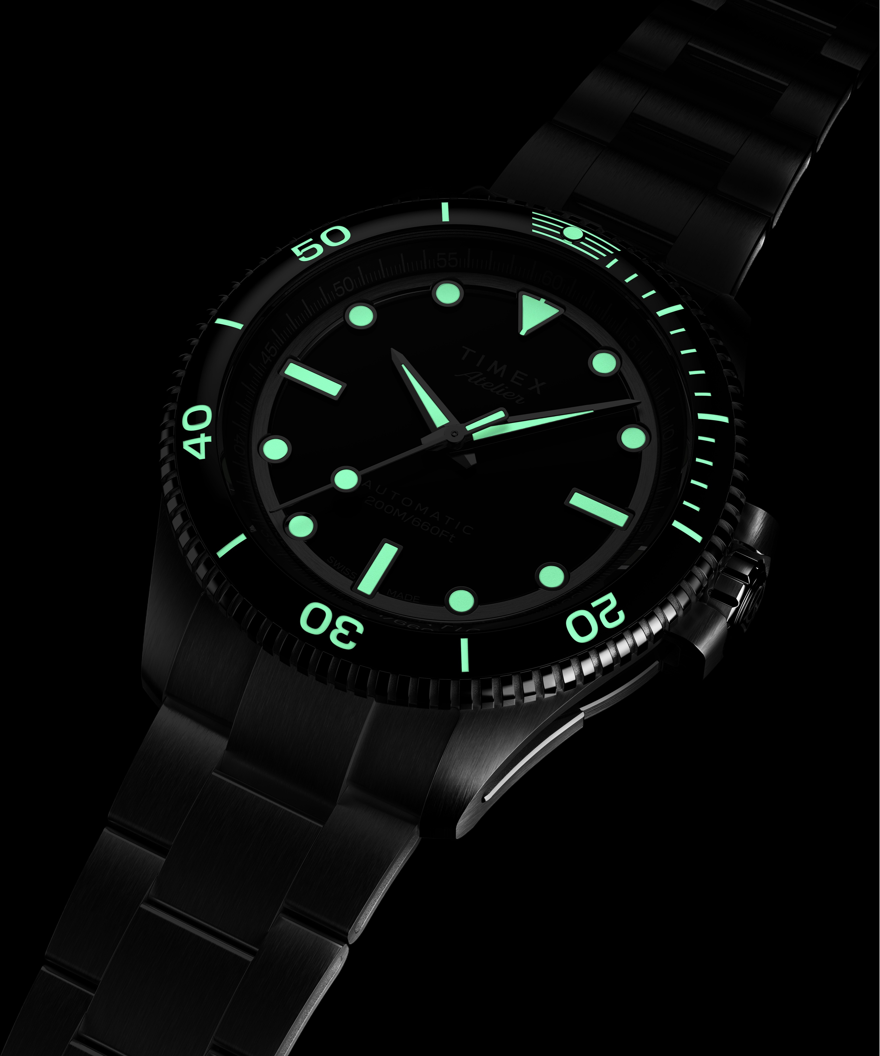 Timex Atelier  Swiss Automatic Marine M1A Stainless Steel Men's Watch TW2Y72500