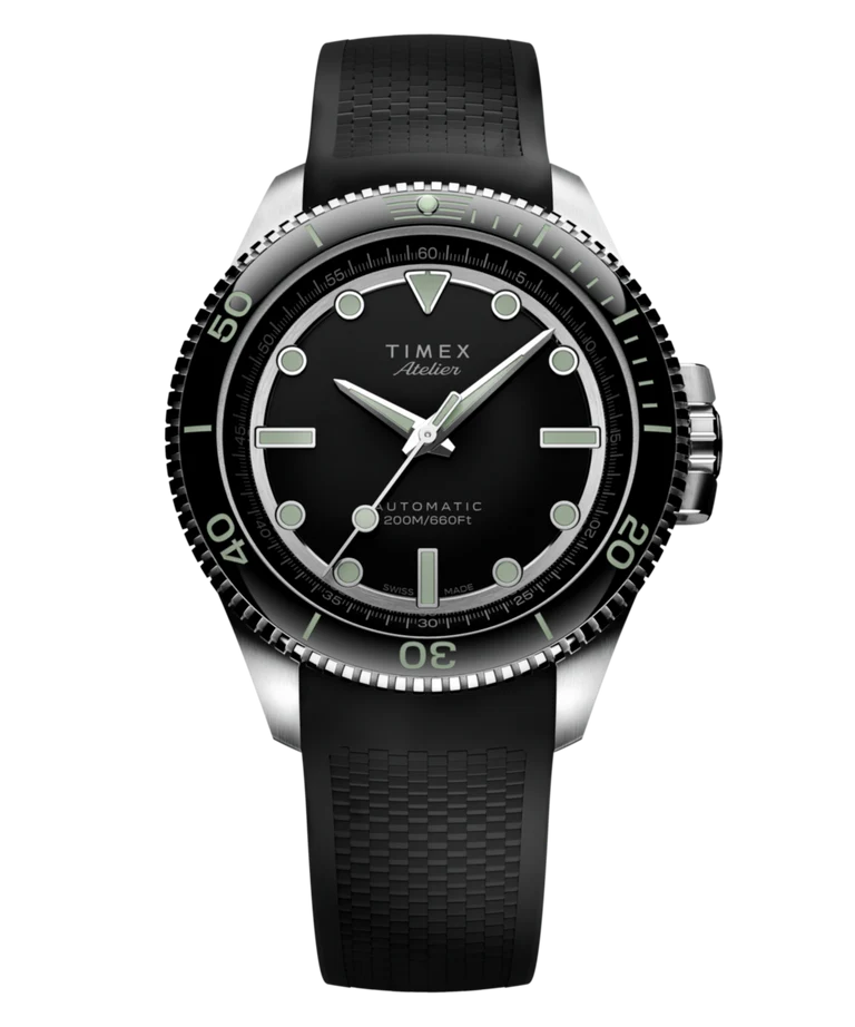 Timex Atelier Swiss Automatic Marine M1A Rubber Band Men's Watch TW2Y72600