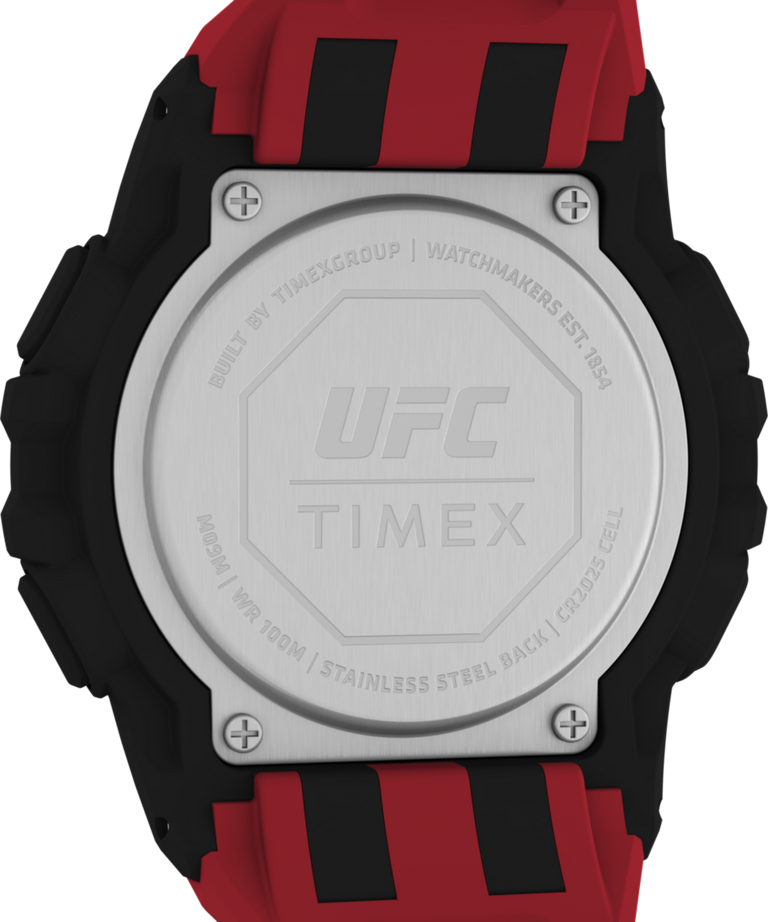 Timex UFC Rush 52mm PU Red Strap Men's Watch TW5M59200