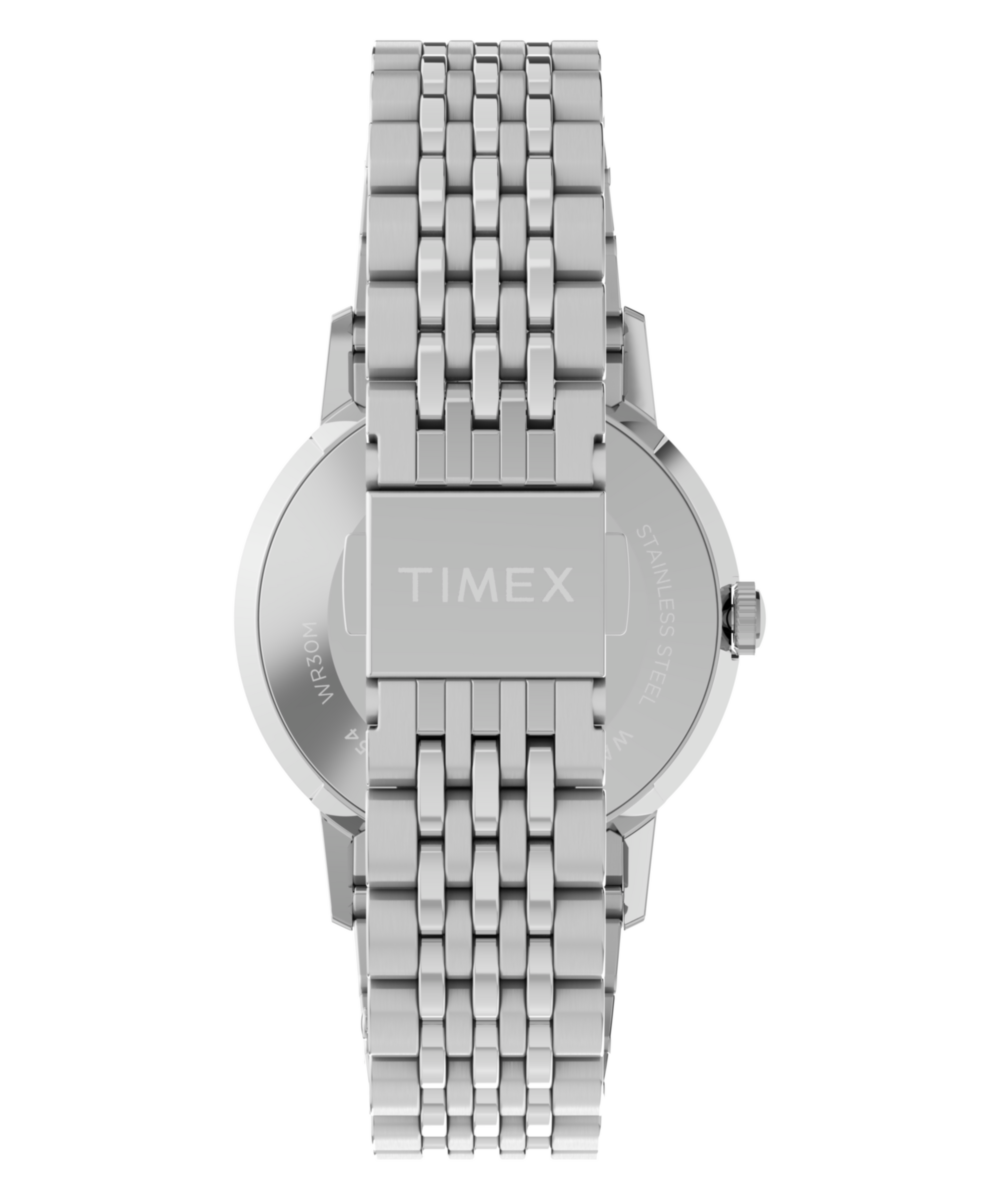 Timex Marlin Quartz 34mm, Black dial, Silver stainless steel band