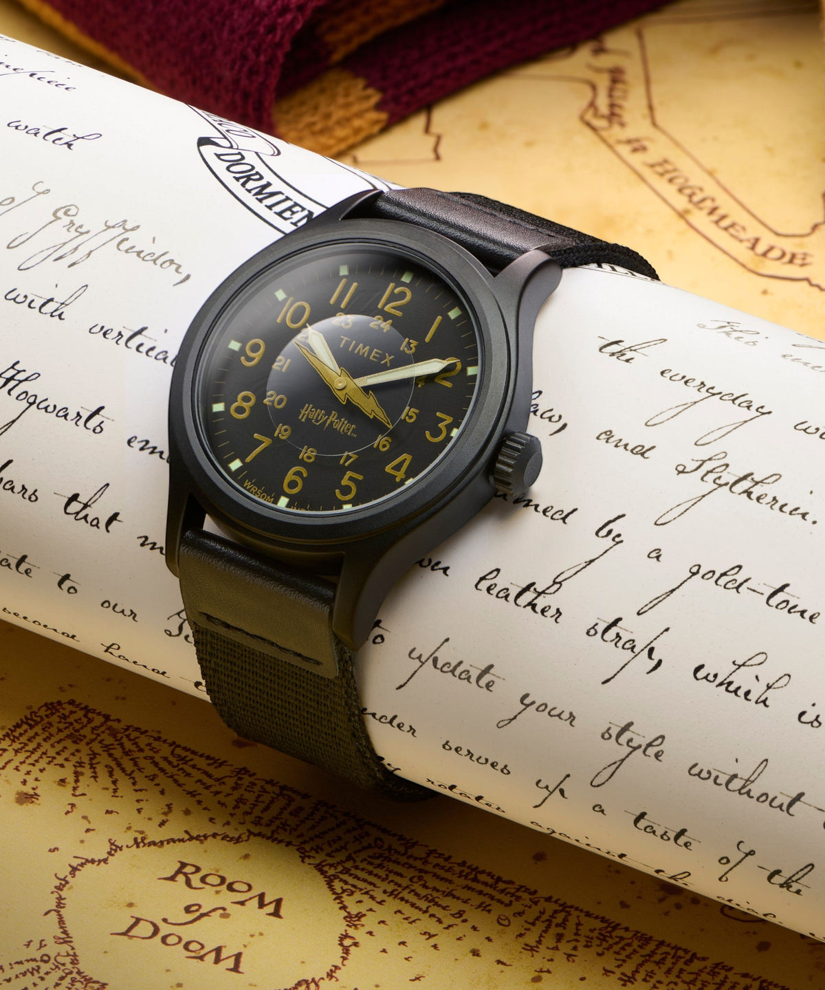 Timex Expedition Scout Harry Potter Bolt Black Dial Fabric Watch TW6A05700