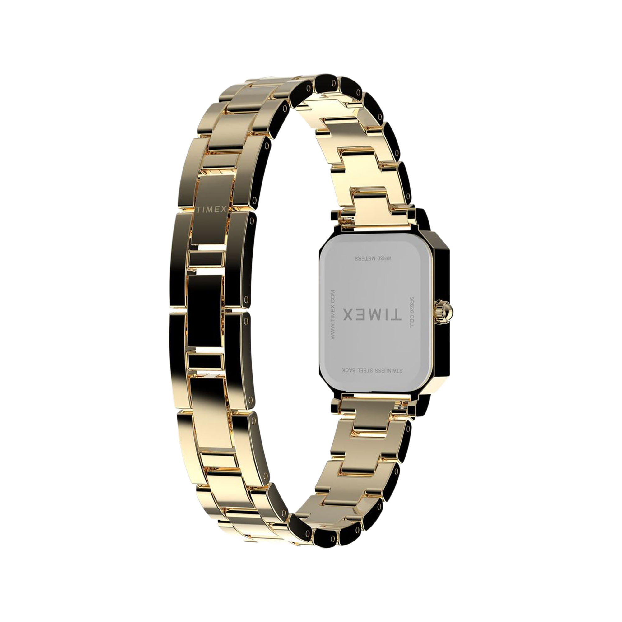 Timex Trend Rectangular White Dial Stainless Steel Watch TW2Y01200