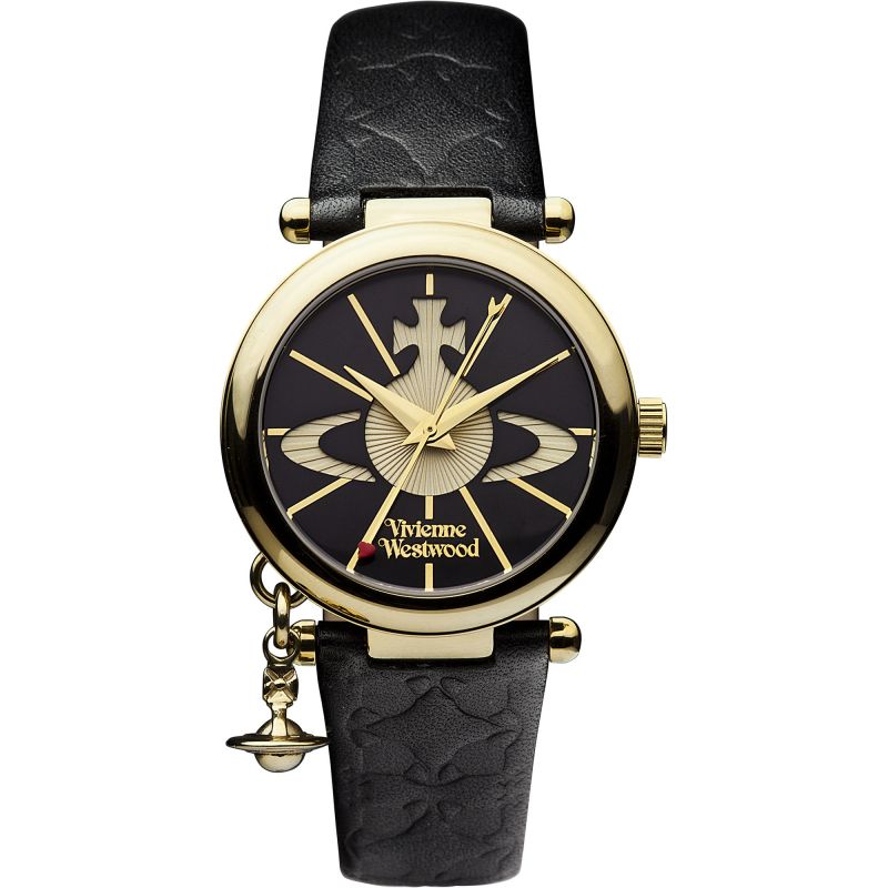Vivienne Westwood Orb II Watch Black Gold