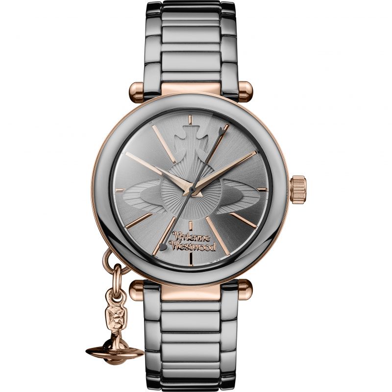 Vivienne Westwood Kensington Watch Grey Dial & Titanium Plated Ceramic Bracelet