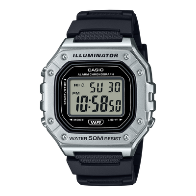 Casio Standard Black Resin Band Watch W218HM-7A